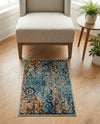 Venetian Tapestry Collection Area Rug - Murano Rectangle Blue  lifestyle 28