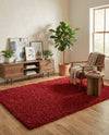 Plush Oasis Collection Area Rug - Serenity (Cherry Red) Rectangle Cherry Red  lifestyle 19