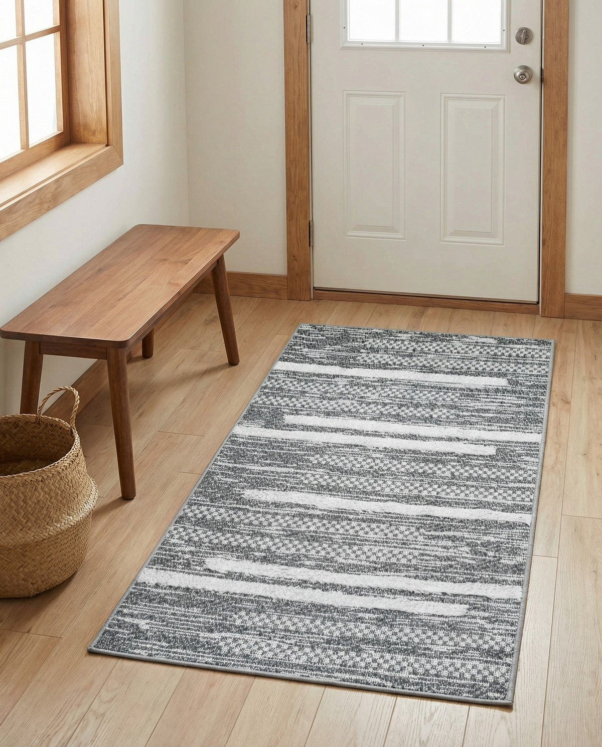 Cathedral Elegance Collection Area Rug - Chapel Runner Gray  lifestyle 145