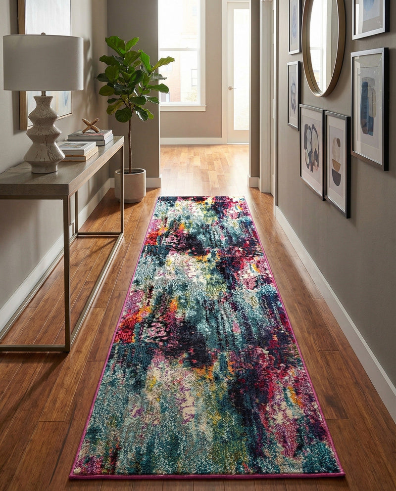Chromatic Oasis Collection Area Rug -  Oasis Runner Multi  lifestyle 73