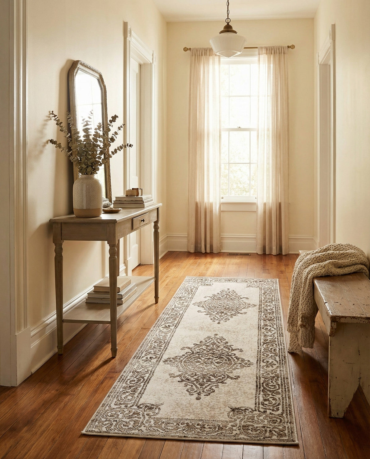 Sanctuary Retreat Collection Area Rug - Haven Runner Chocolate Brown  lifestyle 185
