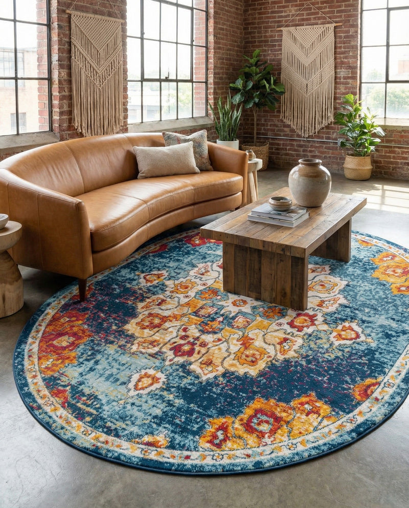 Beverly Grove Collection Area Rug - Melrose (Multi) Oval Multi  lifestyle 70