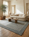 Highland Woven Jute Collection Area Rug - Glenmore (Navy Blue) Rectangle Navy Blue  lifestyle 12