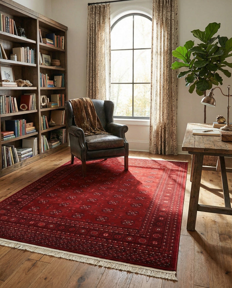 Samarkand Elegance Collection Area Rug -  Konye-Urgench Rectangle Red  lifestyle 13