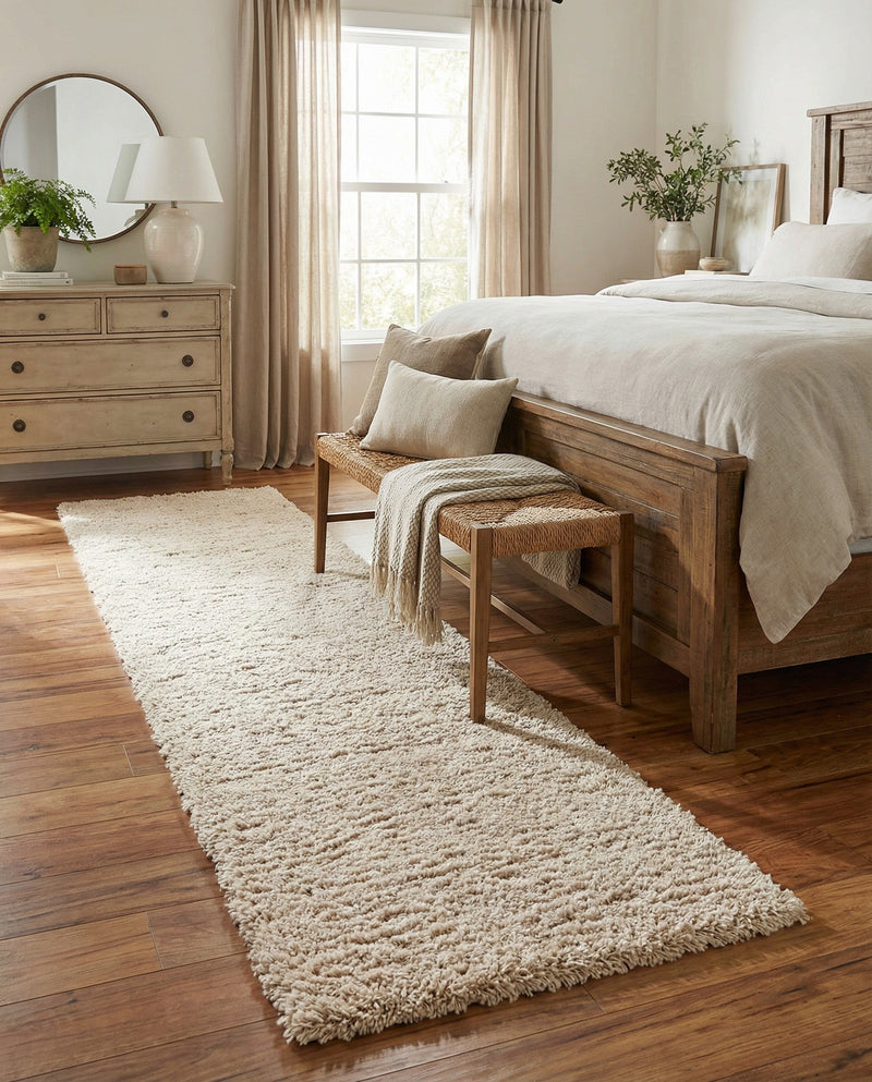 Eternal Plush Oasis Collection Area Rug -  Tranquility (Linen) Runner Linen  lifestyle 75