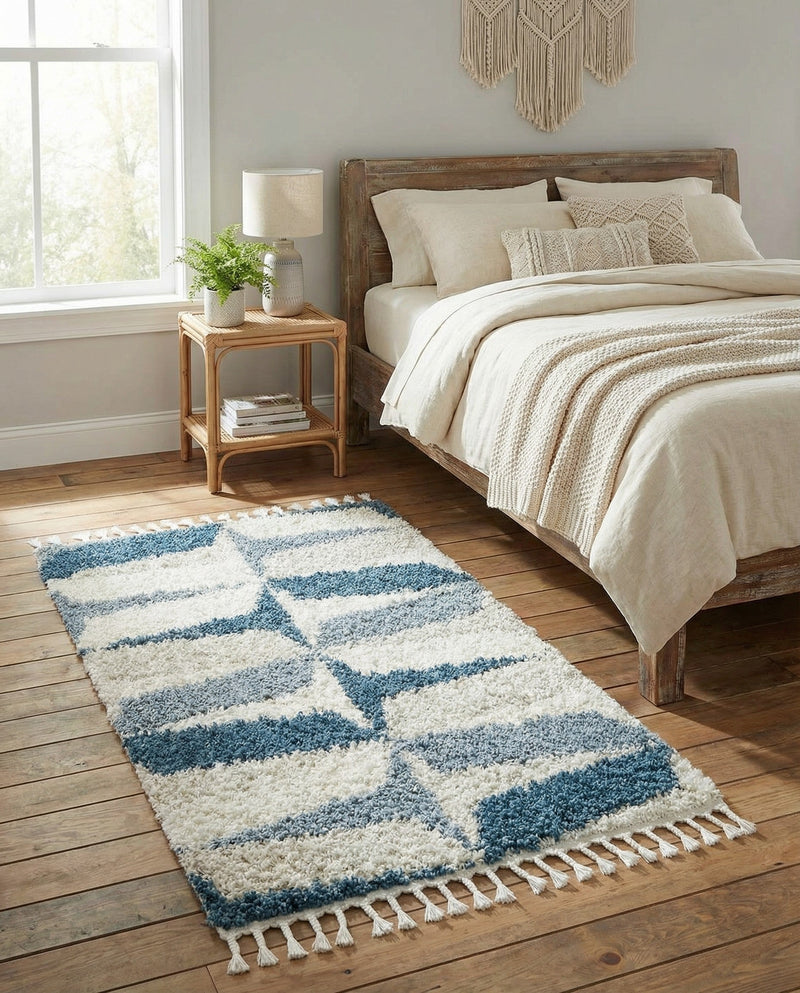 Cozy Cove Shag Collection Area Rug -  Tidewater Rectangle Blue  lifestyle 35