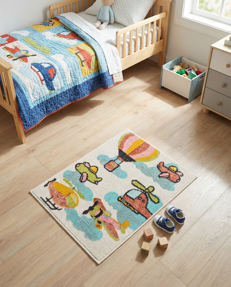 Wonder Tykes Collection Area Rug -  Splatter Rectangle Multi  lifestyle 3