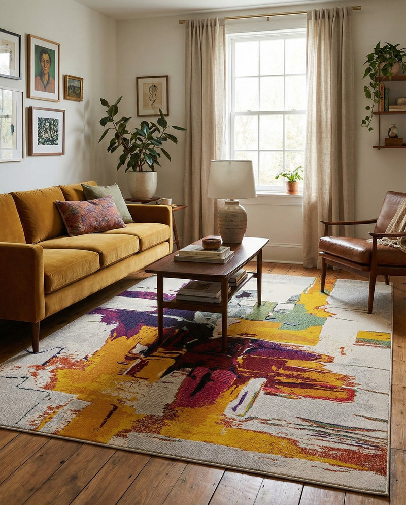 Marrakesh Elegance Collection Area Rug -  Riad Rectangle Beige  lifestyle 15
