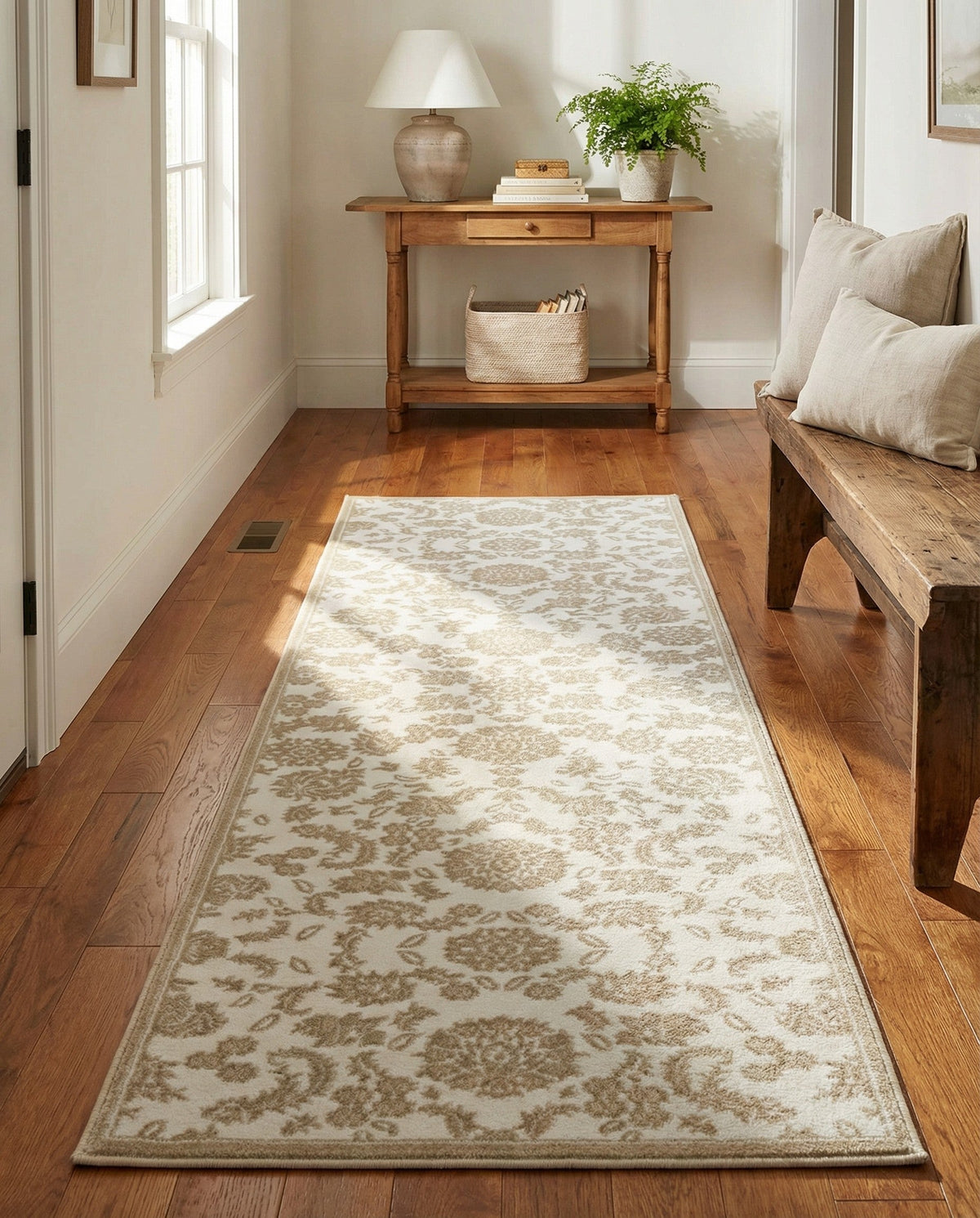 Andes Summit Collection Area Rug -  Chimborazo Runner White Brown  lifestyle 130
