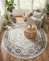 Cambridge Classics Collection Area Rug -  Fitzwilliam (Cream) Round Cream  lifestyle 65