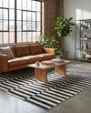 Soho Elegance Collection Area Rug -  Hudson (Black) Rectangle Black  lifestyle 15