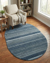Jewel Oasis Collection Area Rug - Sapphire (Blue) Oval Blue  lifestyle 55