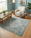 Seville Stripes Collection Area Rug - Cadiz (Light Gray) Square Light Gray  lifestyle 59