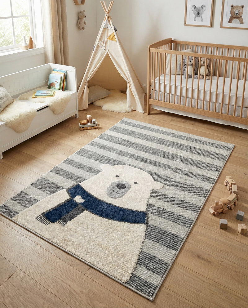 Wonder Tykes Collection Area Rug -  Dreamland Rectangle Gray  lifestyle 13