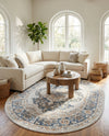 Cambridge Classics Collection Area Rug -  Magdalene (Cream) Oval Cream  lifestyle 73