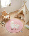 Wonder Tykes Collection Area Rug -  Marvel Round Pink  lifestyle 74