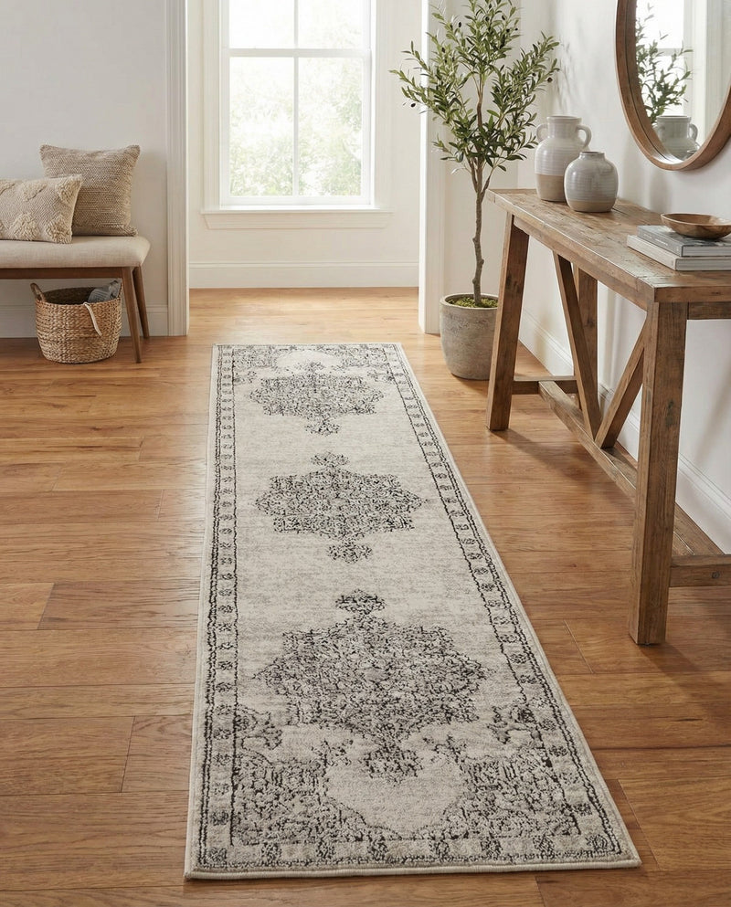 Mykonos Manor Collection Area Rug -  Tinos (Ivory) Runner Ivory  lifestyle 37