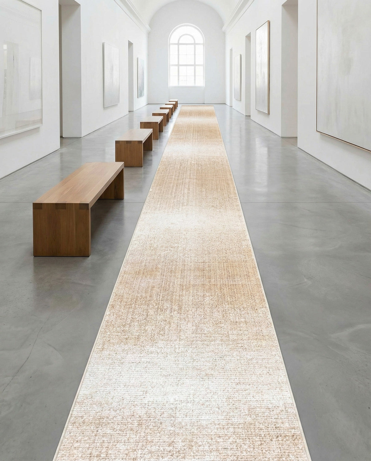 Jewel Oasis Collection Area Rug - Sapphire (Ivory) Runner Ivory  lifestyle 142