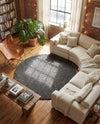 Plush Oasis Collection Area Rug - Serenity (Graphite Gray) Round Graphite Gray  lifestyle 88
