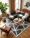 Monochrome Collection Area Rug -  Onyx Rectangle Gray  lifestyle 28