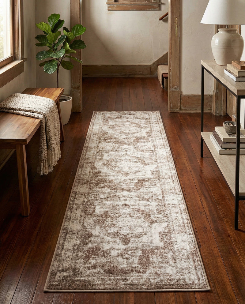 Riviera Elegance Collection Area Rug -  Menton (Beige) Runner Beige  lifestyle 61