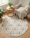 Coastal Haven Collection Area Rug -  Seafarer Round Ivory  lifestyle 36