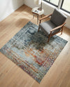 Caribbean Breeze Collection Area Rug -  Yucatan Square Multi  lifestyle 55