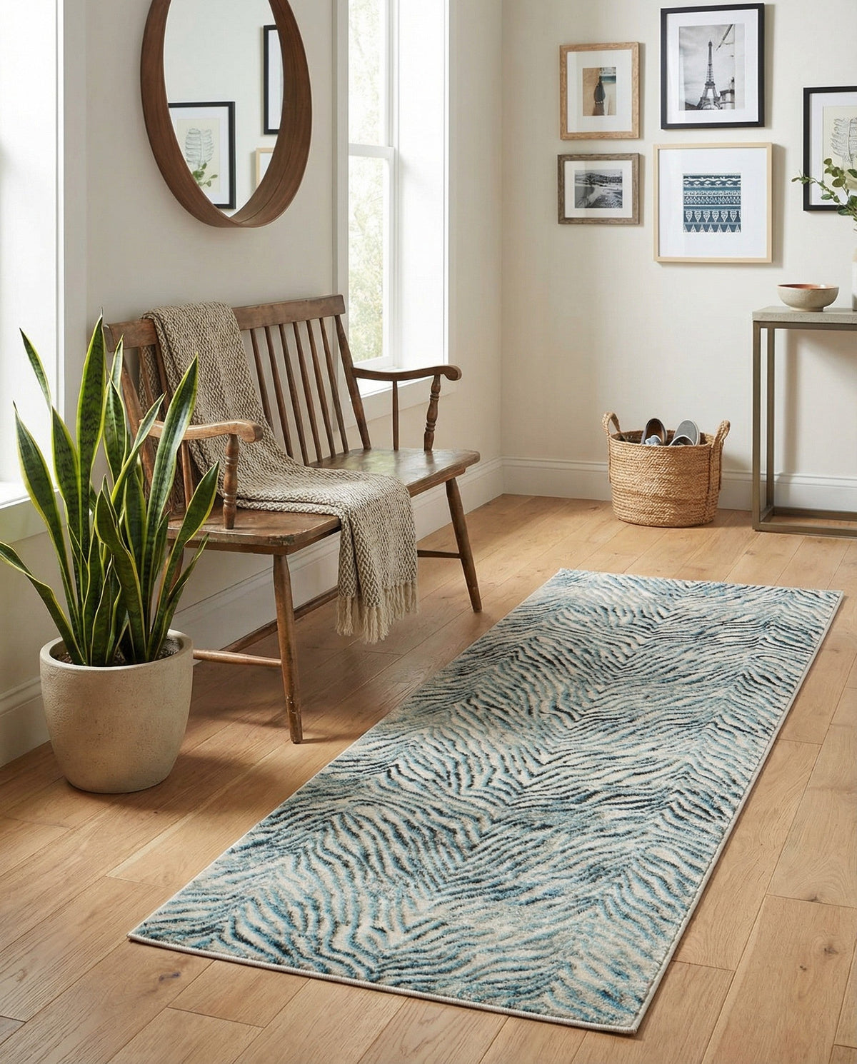 Bloomsbury Elegance Collection Area Rug -  Chelsea Runner Blue  lifestyle 180