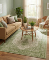 Dover Terrace Collection Area Rug - Marina (Green) Rectangle Green  lifestyle 10