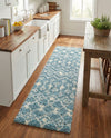 Berber Lattice Shag Collection Area Rug - Atlas (Light Blue) Runner Light Blue  lifestyle 59
