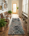 Trellis Mosaic Collection Area Rug - Arborville (Blue Multi) Runner Blue Multi  lifestyle 81
