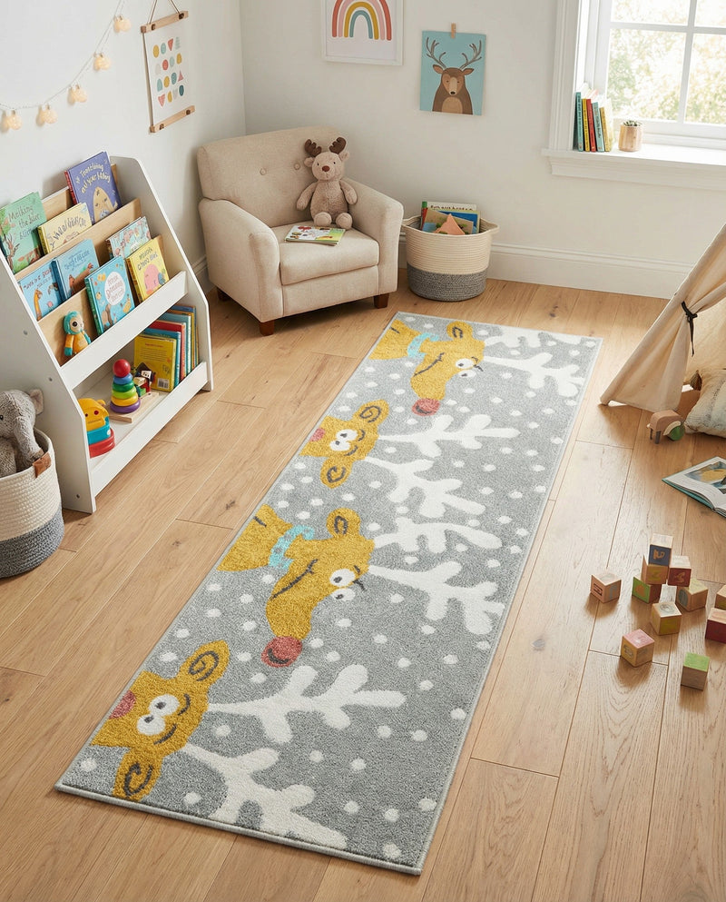 Wonder Tykes Collection Area Rug -  Mystic Runner Gray  lifestyle 51