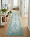 Dover Terrace Collection Area Rug - Marina (Aqua) Runner Aqua  lifestyle 69