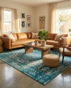 Georgetown Rugs Collection Area Rug - Dupont (Turquoise) Rectangle Turquoise  lifestyle 11