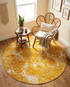 Riviera Elegance Collection Area Rug -  Monaco (Yellow) Round Yellow  lifestyle 58