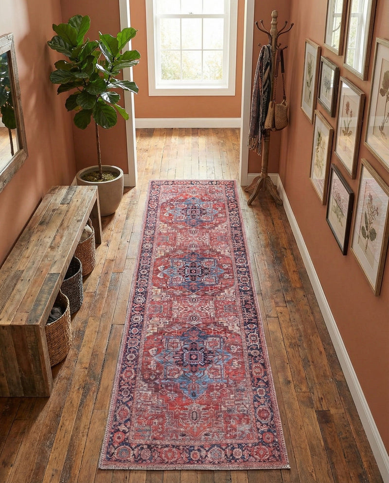 Zahara Oasis Collection Area Rug -  Essaouira Runner Rust Red  lifestyle 61