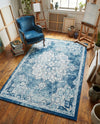 Beverly Grove Collection Area Rug - Melrose (Navy Blue) Rectangle Navy Blue  lifestyle 19
