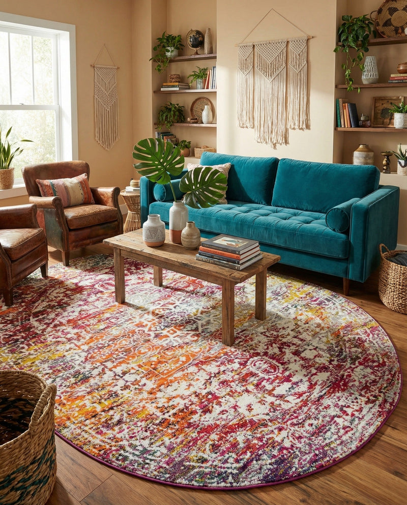 Georgetown Rugs Collection Area Rug - Dupont (Multi) Oval Multi  lifestyle 78