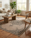 Patio Heritage Collection Area Rug -  Charleston (Beige) Rectangle Beige  lifestyle 23
