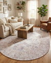 Heritage Elegance Collection Area Rug -  Charlottenburg Oval Gray  lifestyle 48