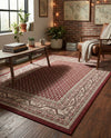 Soho Elegance Collection Area Rug -  Mercer (Red) Rectangle Red  lifestyle 18