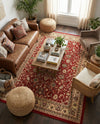 Isfahan Elegance Collection Area Rug - Naghsh-e Jahan (Burgundy) Rectangle Burgundy  lifestyle 28