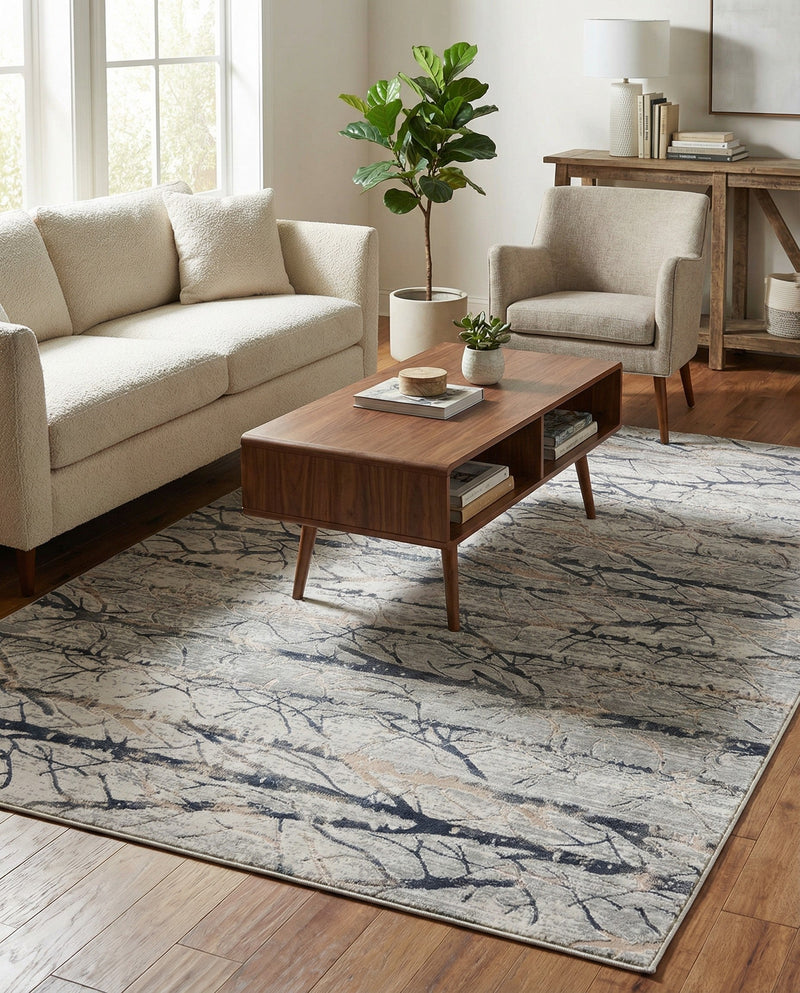 Bloomsbury Elegance Collection Area Rug -  Soho Rectangle Gray  lifestyle 11