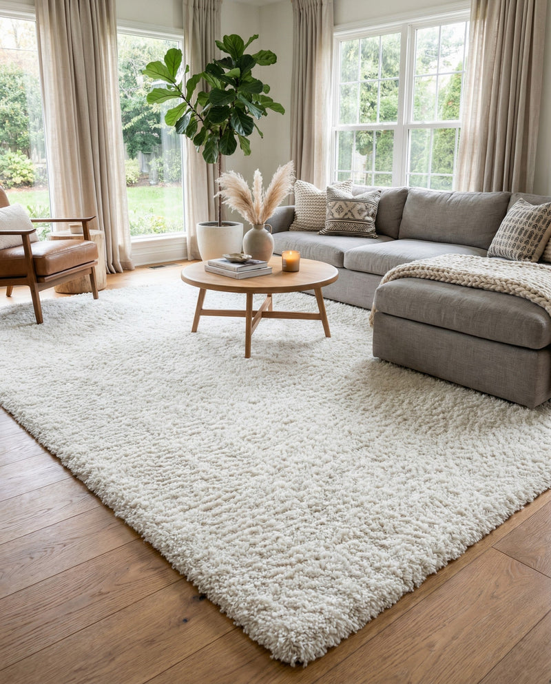 Alpine Plush Collection Area Rug -  Cortina (White) Rectangle White  lifestyle 16