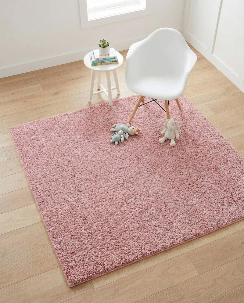 Alpine Plush Collection Area Rug -  Cortina (Dusty Rose) Square Dusty Rose  lifestyle 40