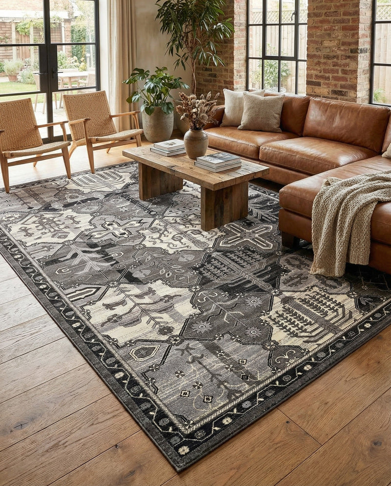 Horizon Collection Area Rug - Dawn Rectangle Gray  lifestyle 64