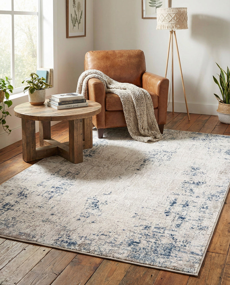 Aegean Elegance Collection Area Rug -  Milos Rectangle Gray Blue  lifestyle 14