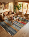 Zagros Oasis Collection Area Rug -  Lordegan Rectangle Blue  lifestyle 9