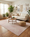 Seychelles Stripes Collection Area Rug - Mahe (Pink) Rectangle Pink  lifestyle 14
