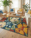 Seaside Haven Rugs Collection Area Rug -  Nautical Square Multi  lifestyle 92
